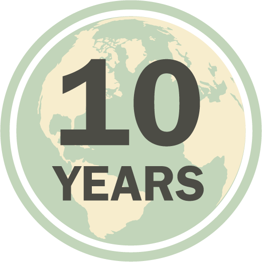 10 years circle image